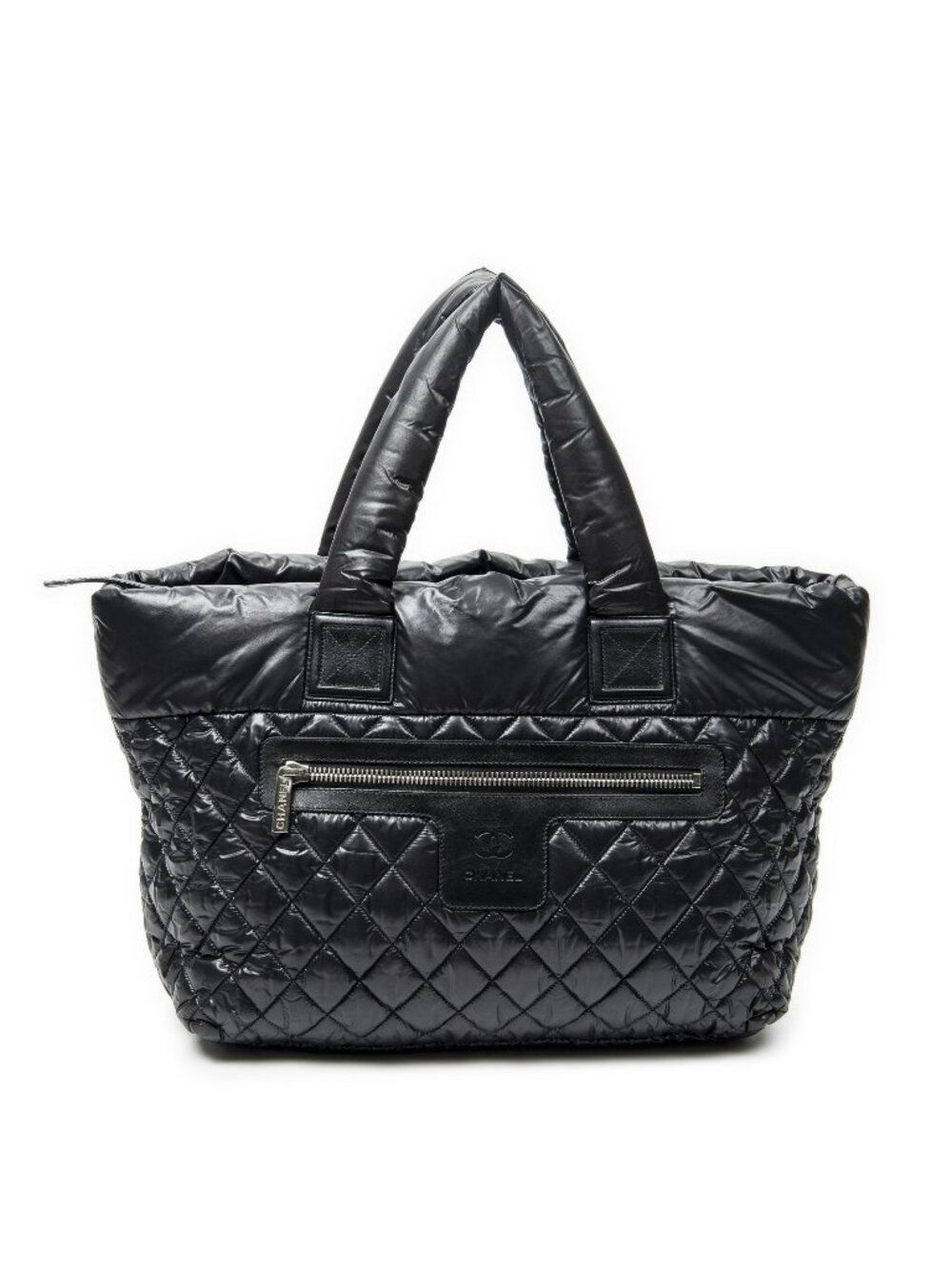 Chanel Coco Reversible Tote Black Quilted Nylon Canvas